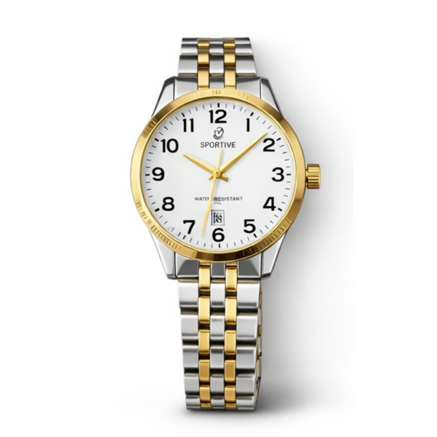 Faronni™ STYLE MARE Kadın Erkek Çift Saatleri - Gold Gümüş Beyaz Ekran Çift Saati