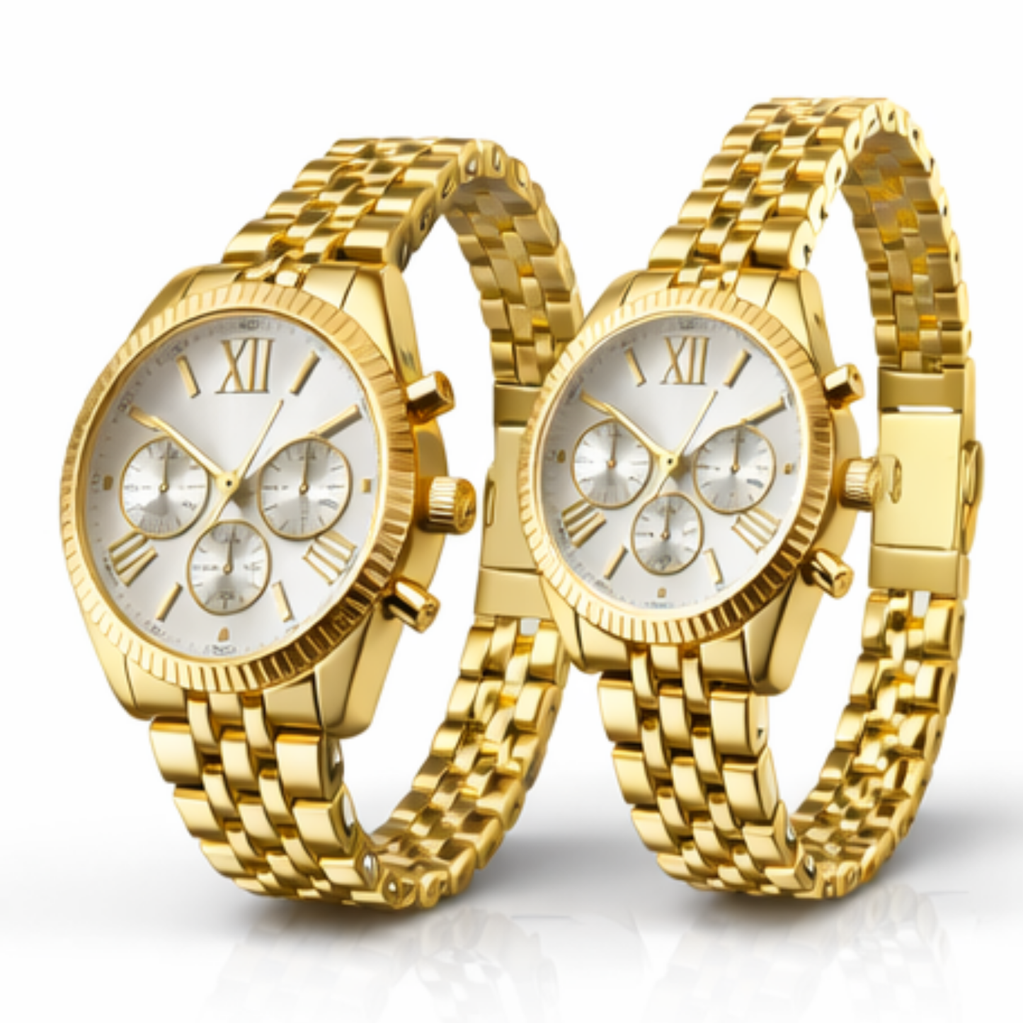 Faronni™ GOLDENO Kadın Erkek Çift Saatleri - Eko Goldeno Luxury