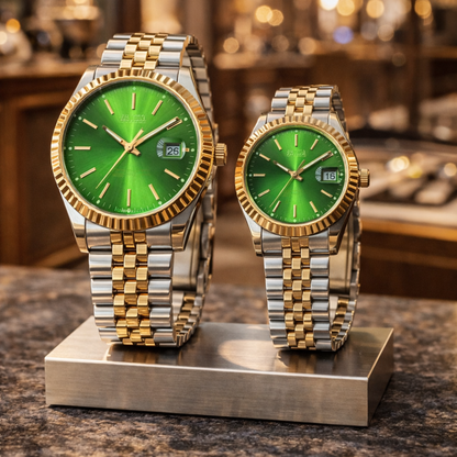 Faronni™ ASRİ Kadın - Erkek Kol Saati Çiftli