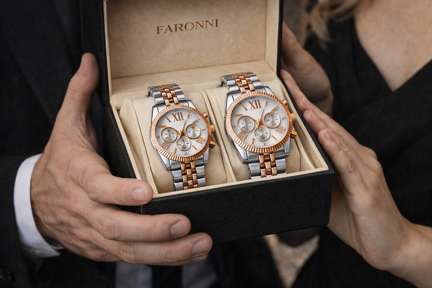 Faronni™ TURNO Saat Çifti - Eko Turno Kadın Erkek Çift Saatleri