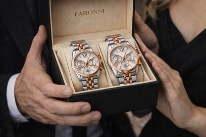 Faronni™ TURNO Saat Çifti - Eko Turno Kadın Erkek Çift Saatleri