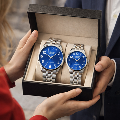 Faronni™ SKY BLUE Kadın Erkek Çift Saatleri - Premium Kadın Erkeke Çift Saatleri